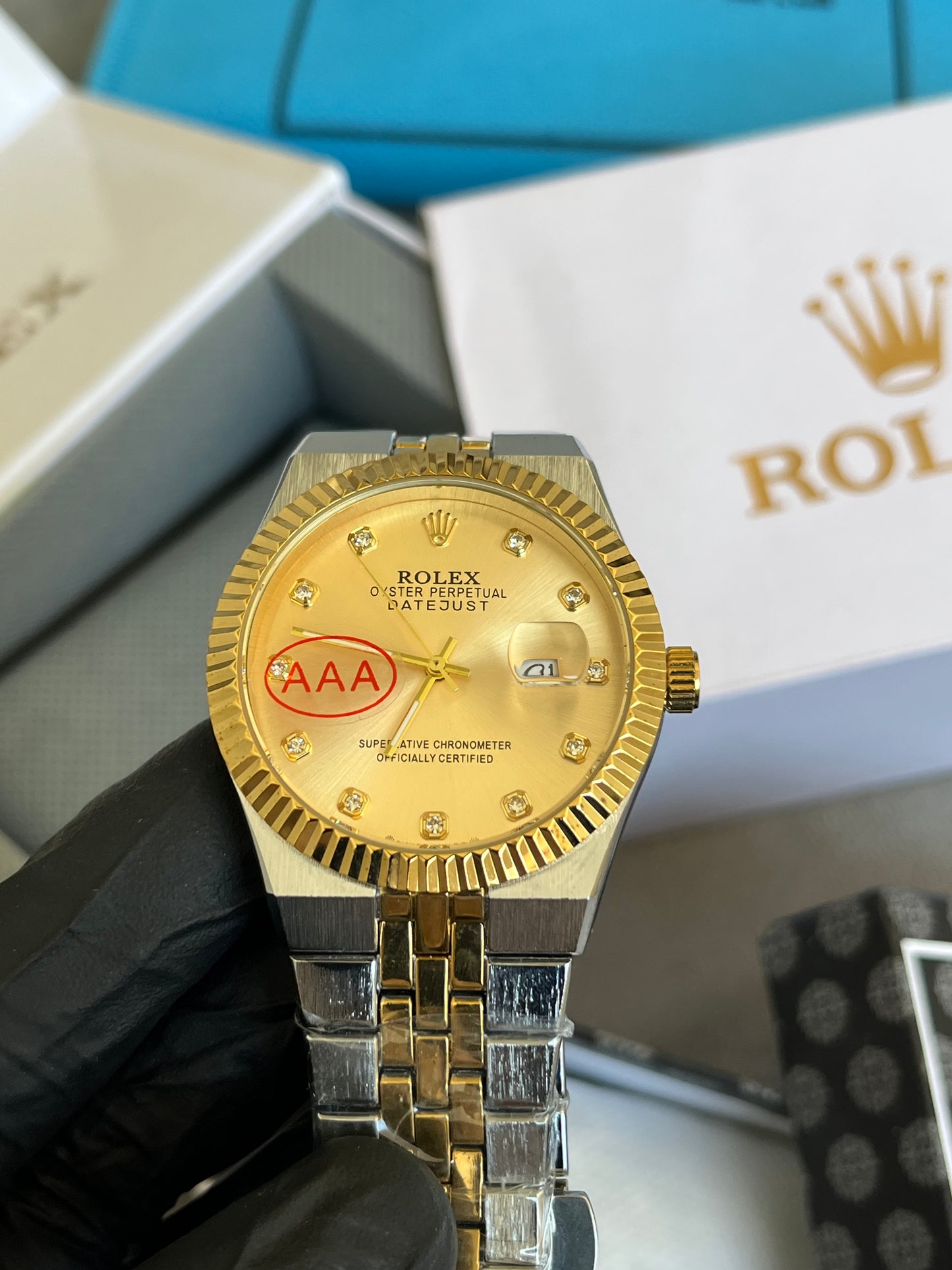 Rolex Watch 2025 Edition - Golden Dial