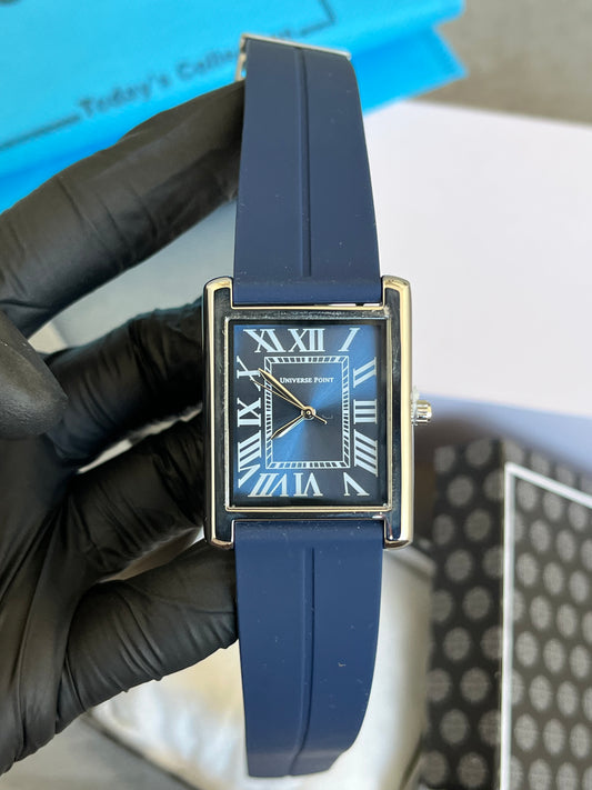 Universal Point Slim - Silver with Blue Dial
