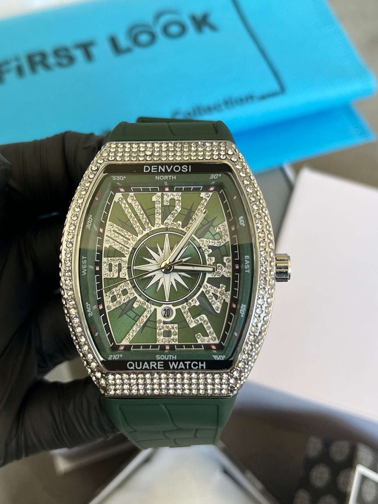 Frank Muller Luxury Watch – Silver with Green Dial