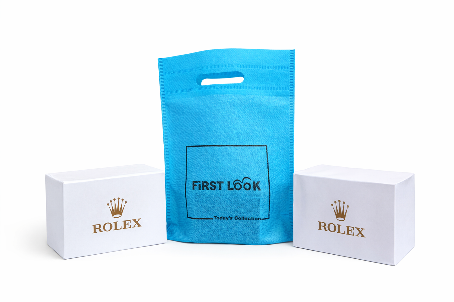 Rolex Watch Day & Date - Silver with Black Dial